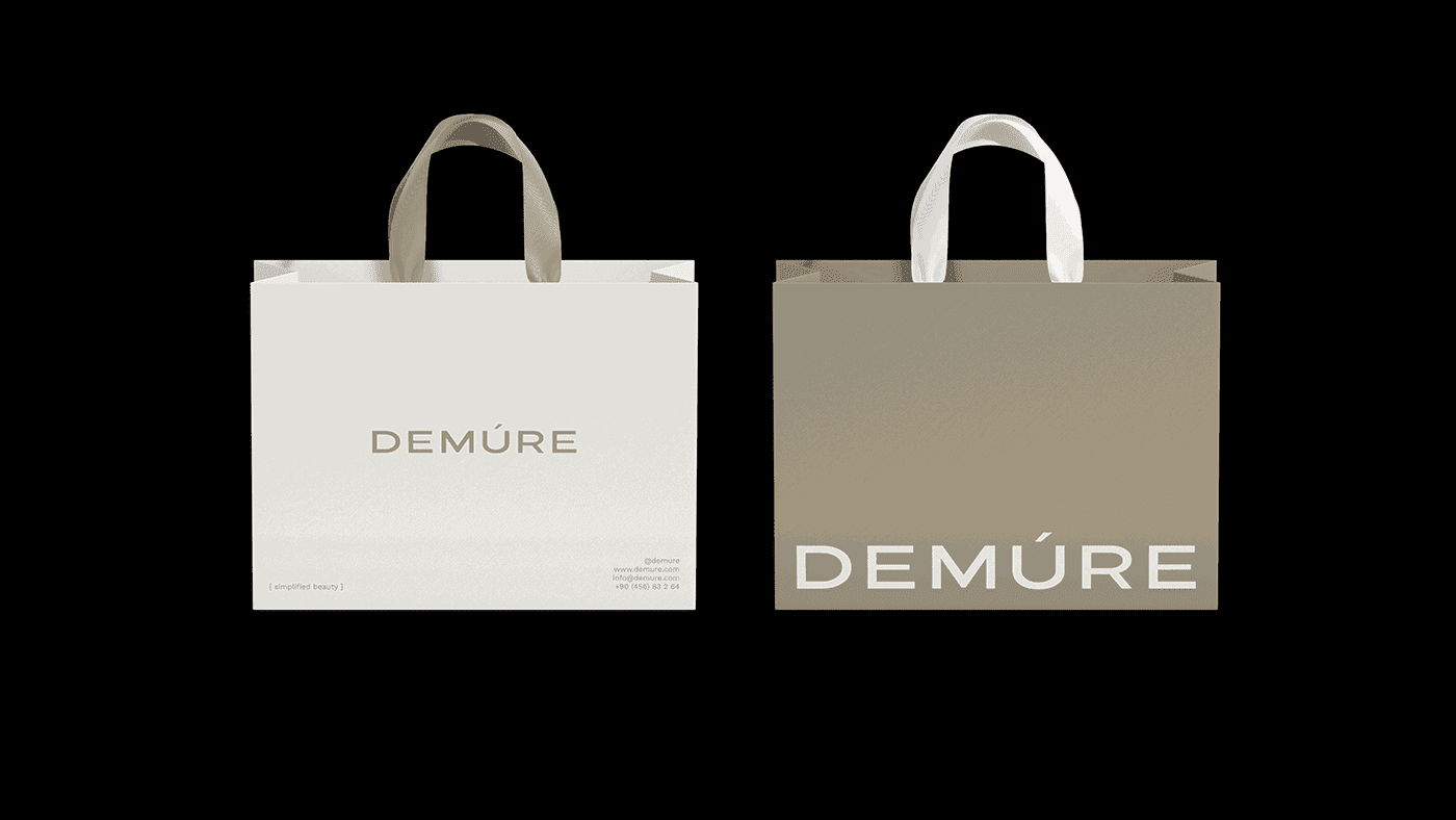 Demure white and cream color bag.