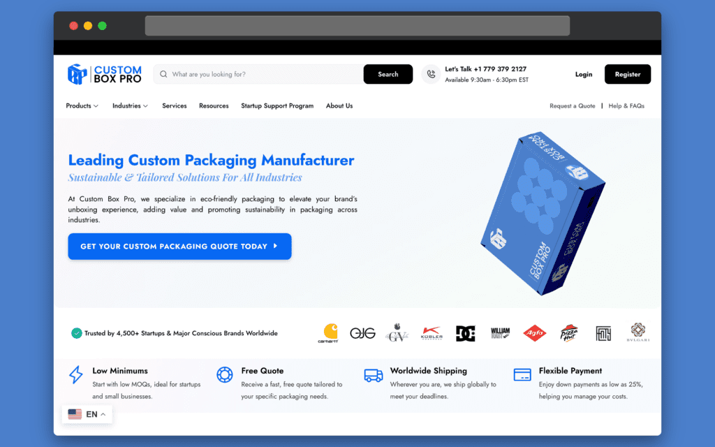 Customboxpro homepage